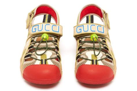 gucci red patent sandals|Gucci closed toe sandals.